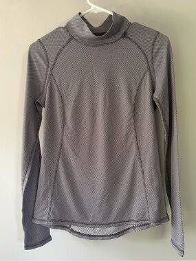 Xersion Gray Long-Sleeve Mock Neck Performance Top
